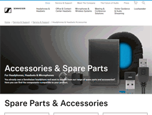 Tablet Screenshot of headphonespares.sennheiser.co.uk